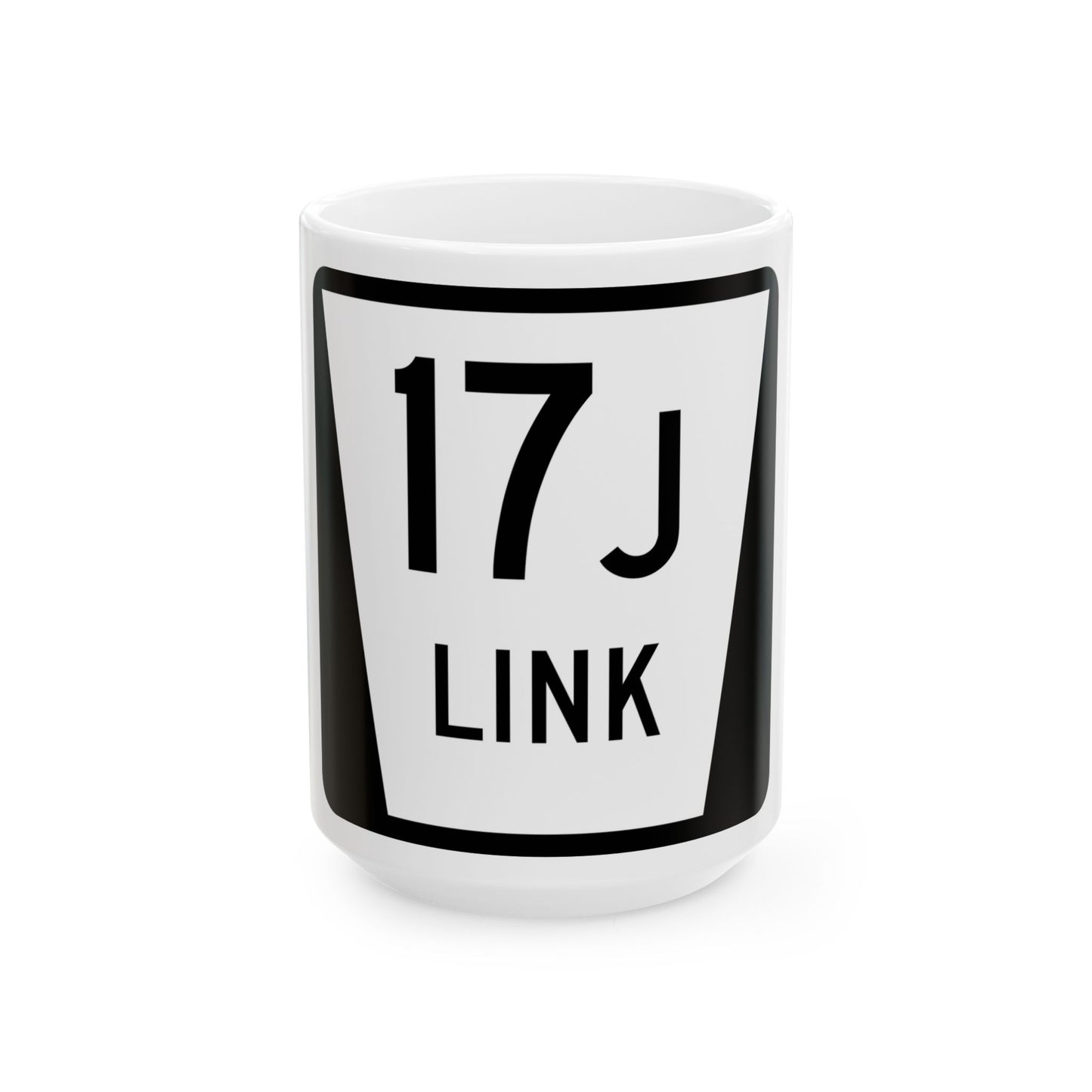 N LINK 17J (Nebraska) (Road Sign) White Coffee Mug