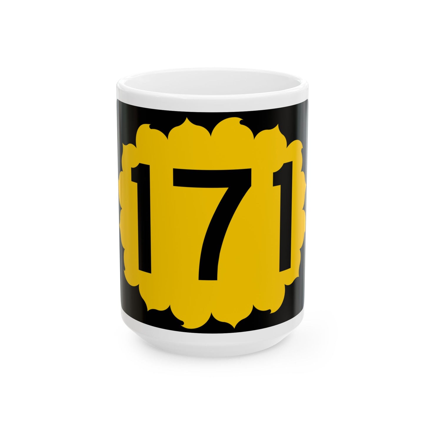 K-171 (Kansas) (Road Sign) White Coffee Mug