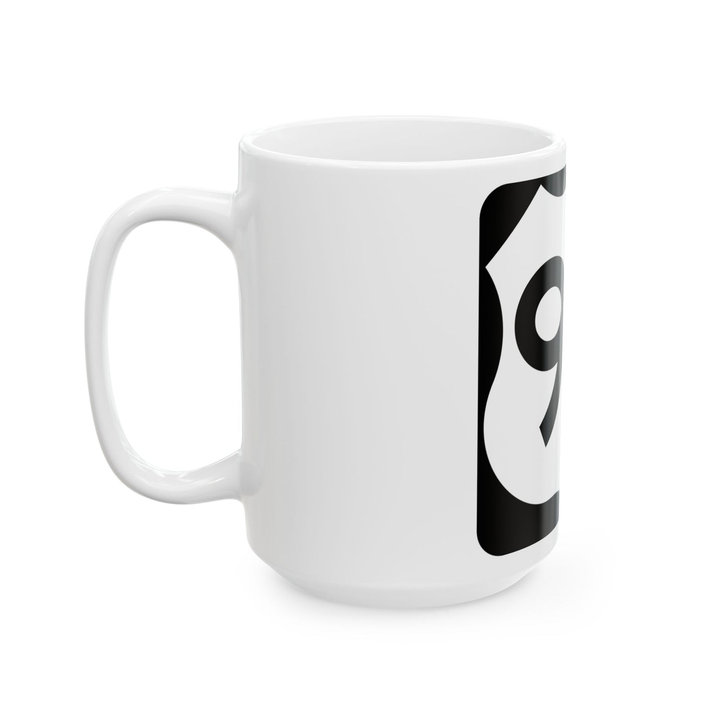 US 9W NY (New York) (Road Sign) White Coffee Mug