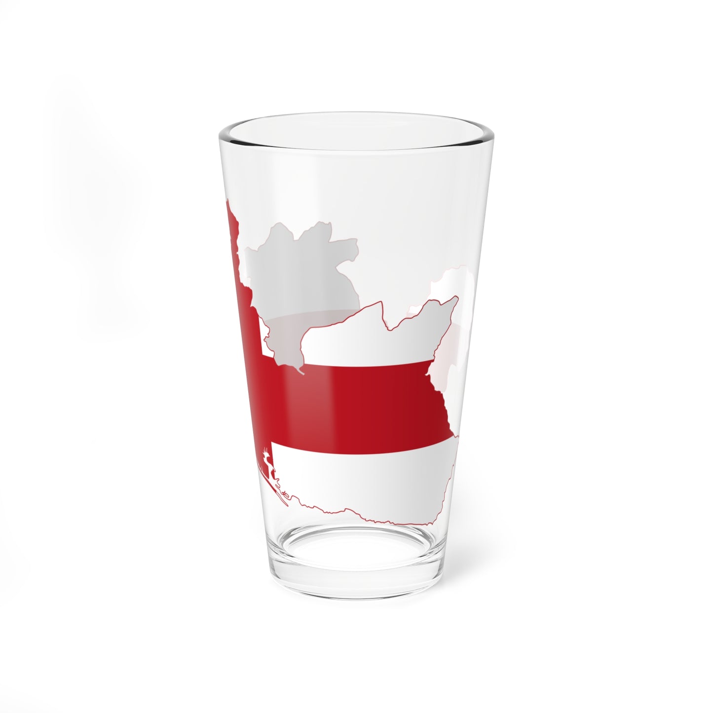 Flag map of Genoa (Italy) Pint Glass 16oz