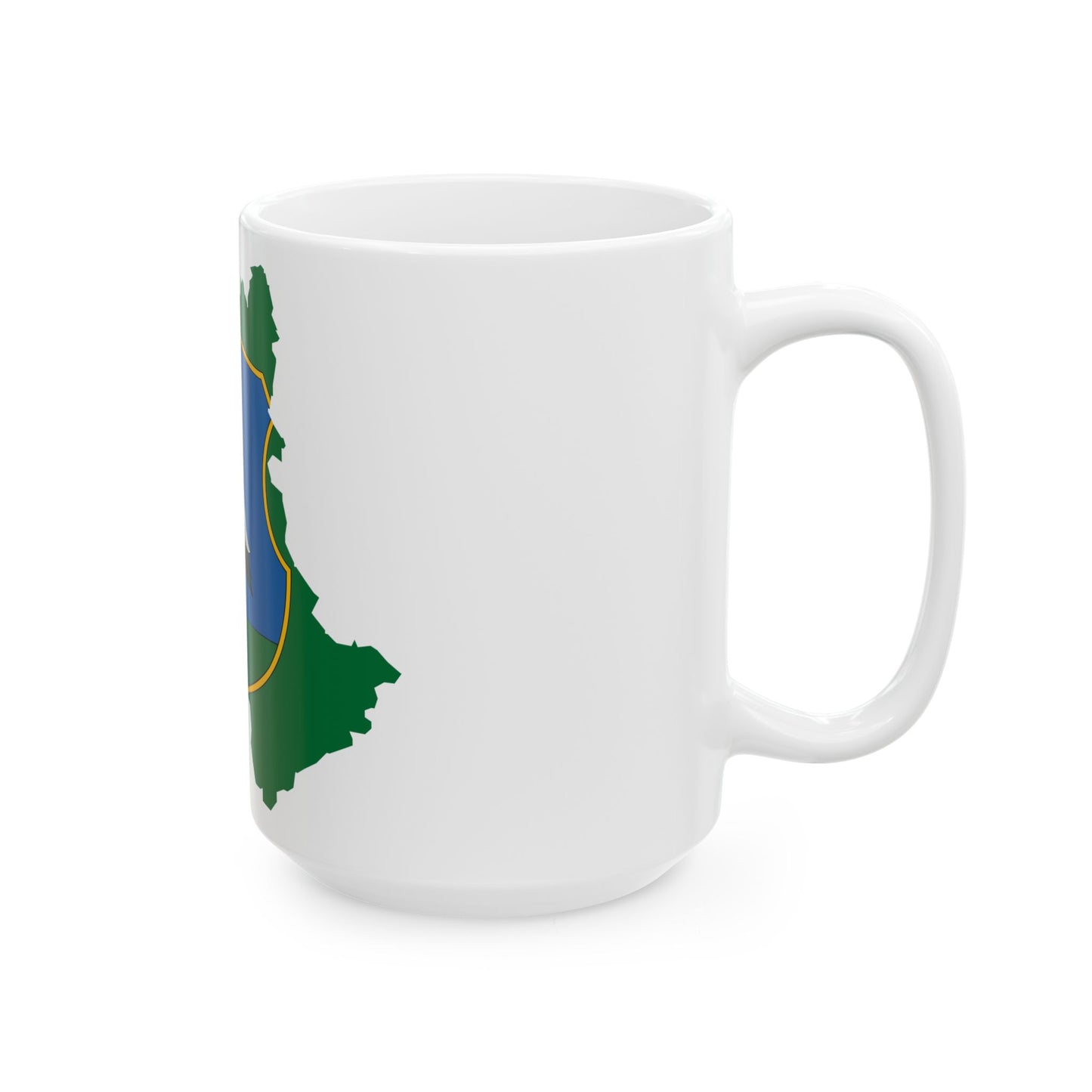 Flag-map of Heves County (Hungary) White Coffee Mug
