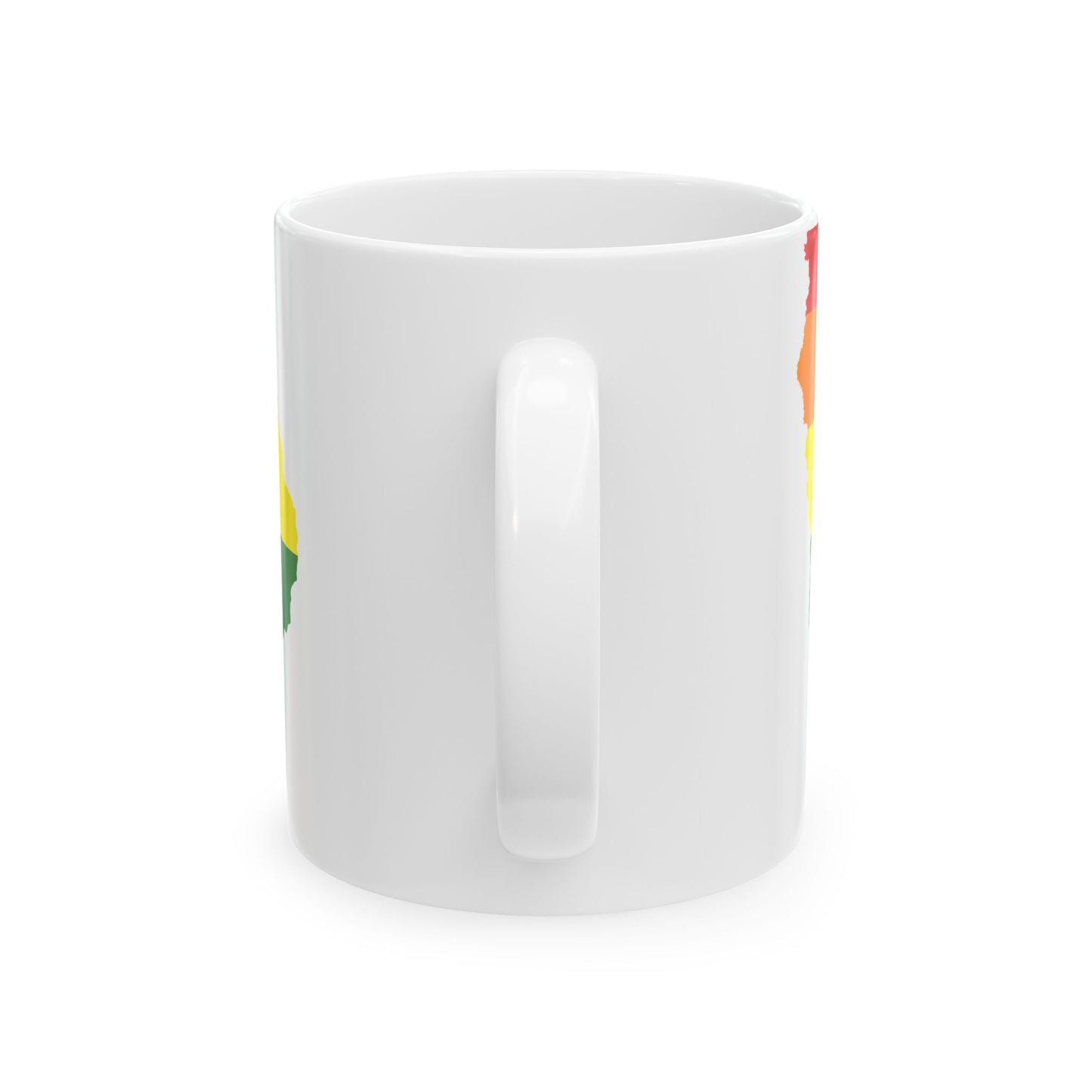 LGBT flag map of Iowa (United States) White Coffee Mug