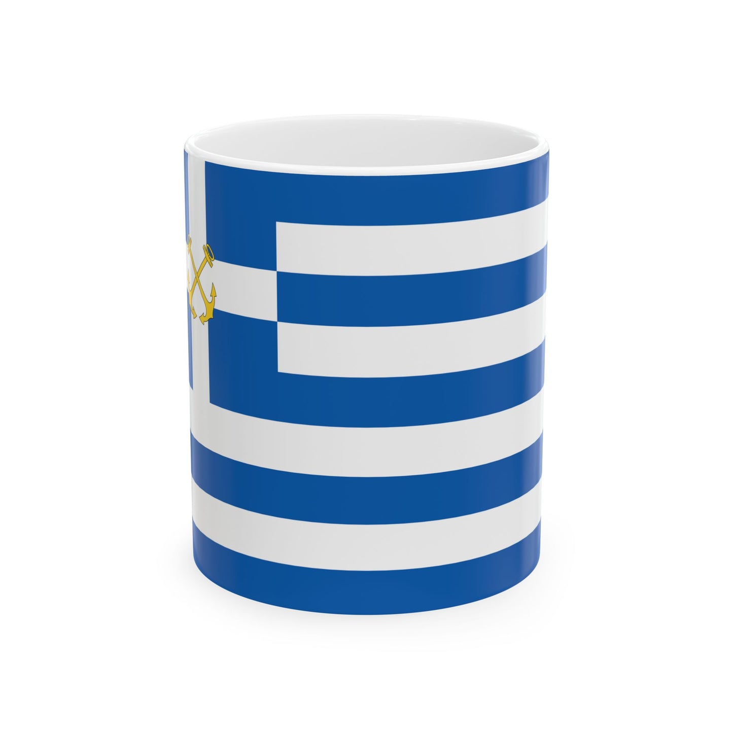Hellenic Coast Guard Flag 1973-1980 (Greece) White Coffee Mug