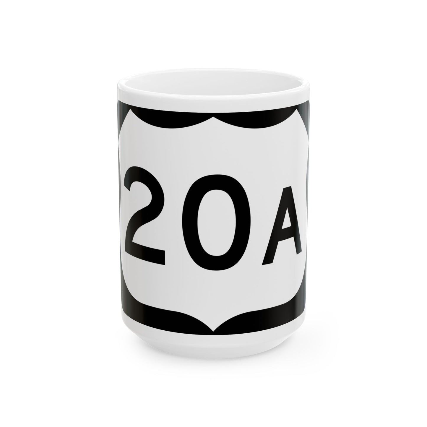 US 20A NY (New York) (Road Sign) White Coffee Mug