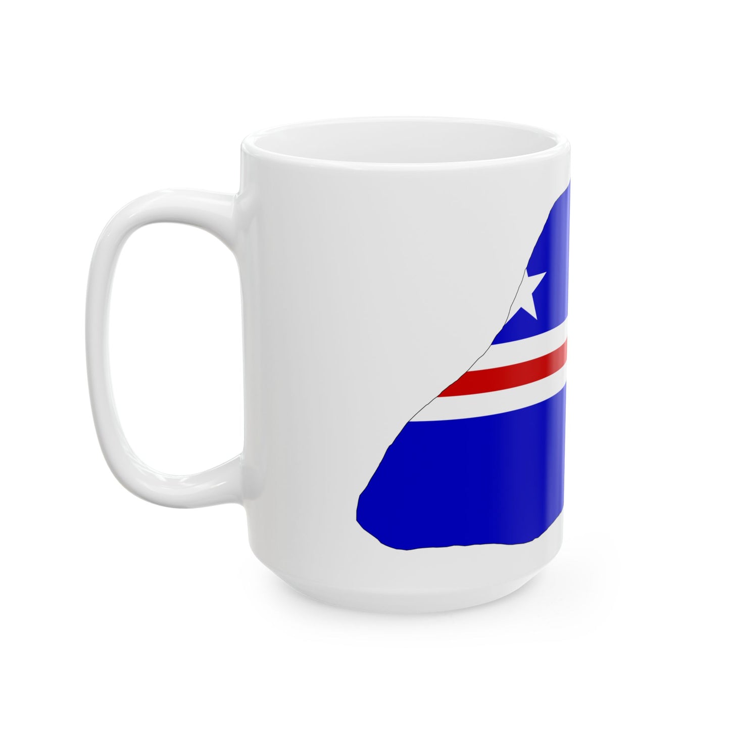 Jarvis Island flag map local (United States) White Coffee Mug