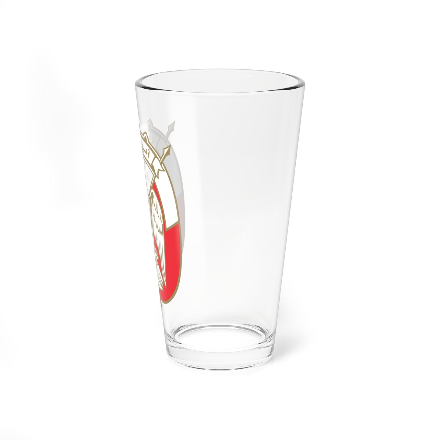 Emblem of Abu Dhabi - Gold (United Arab Emirates) (Coat of Arms) Pint Glass 16oz