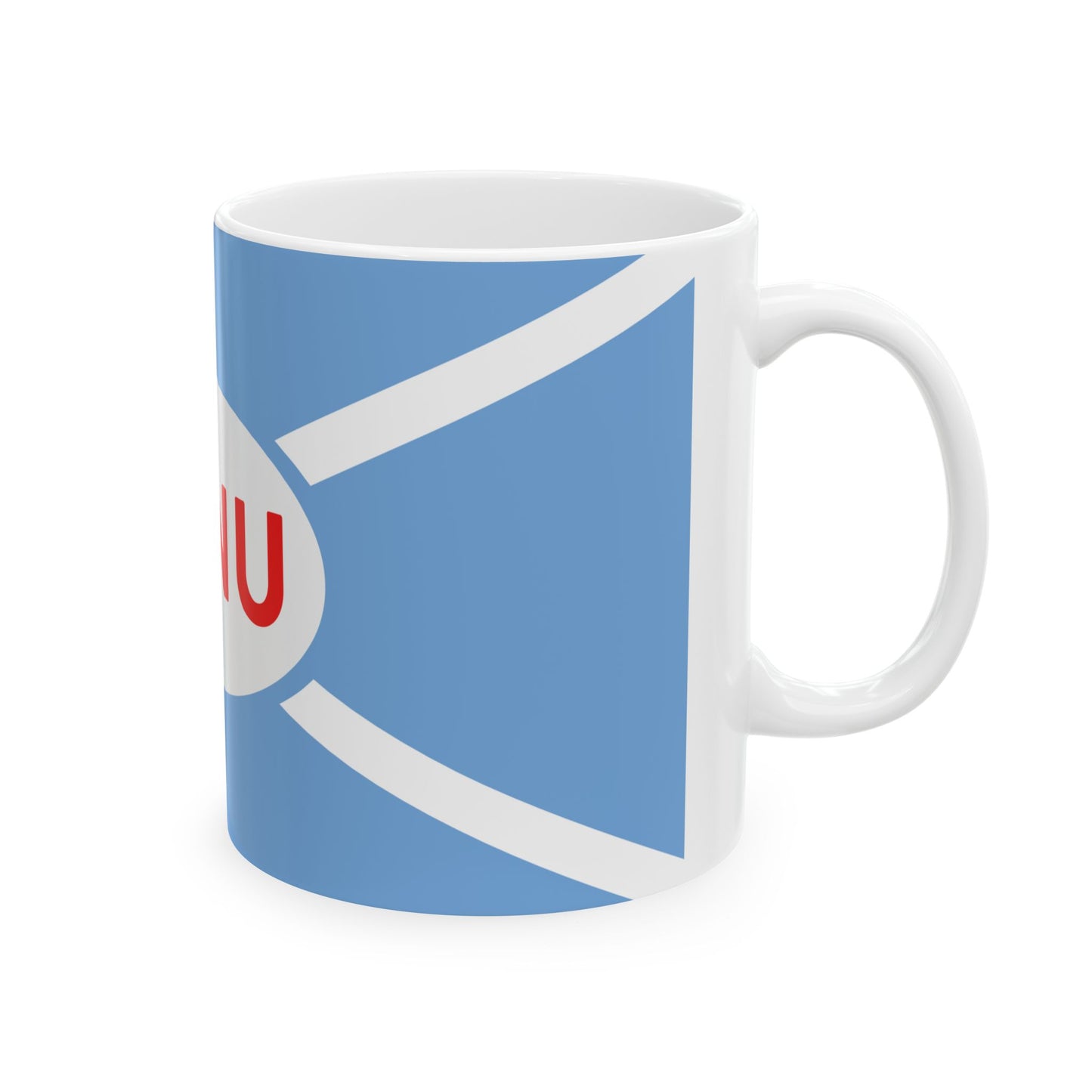 House flag of the Argentine Overseas Shipping Fleet FANU (Argentina) White Coffee Mug