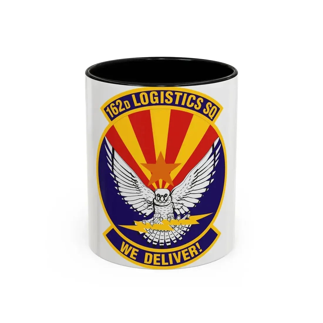 162d Logistics Squadron (U.S. Air Force) Accent Coffee Mug 11oz Black - Go Mug Yourself