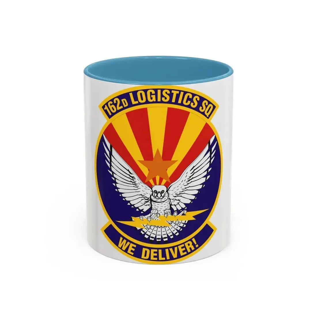 162d Logistics Squadron (U.S. Air Force) Accent Coffee Mug 11oz Light Blue - Go Mug Yourself