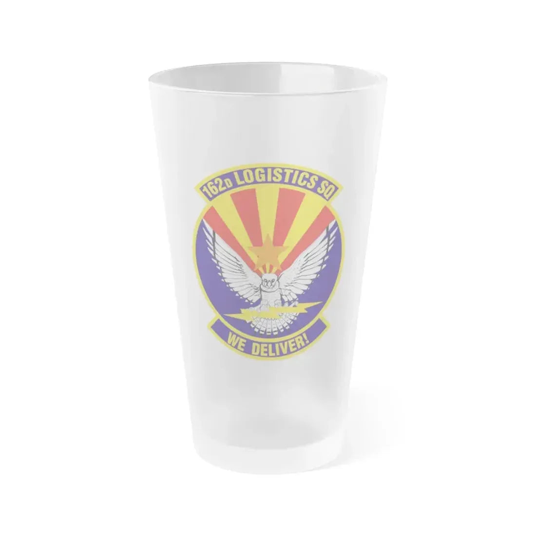 162d Logistics Squadron (U.S. Air Force) Frosted Pint Glass 16oz 16oz Frosted - Go Mug Yourself