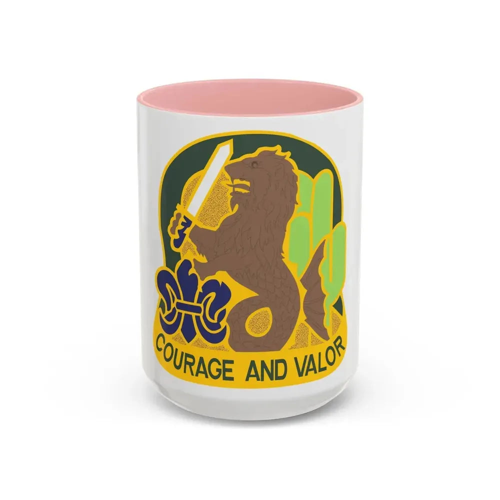 163 Armored Brigade v2 (U.S. Army) Accent Coffee Mug 15oz Pink - Go Mug Yourself