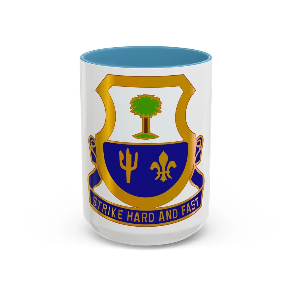 163 Cavalry Regiment (U.S. Army) Accent Coffee Mug-15oz-Light Blue-Go Mug Yourself