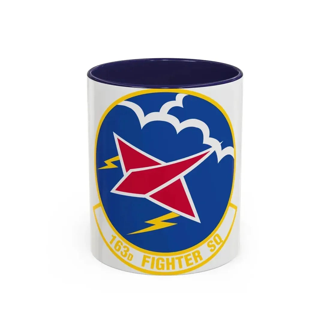 163 Fighter Squadron (U.S. Air Force) Accent Coffee Mug 11oz Navy - Go Mug Yourself