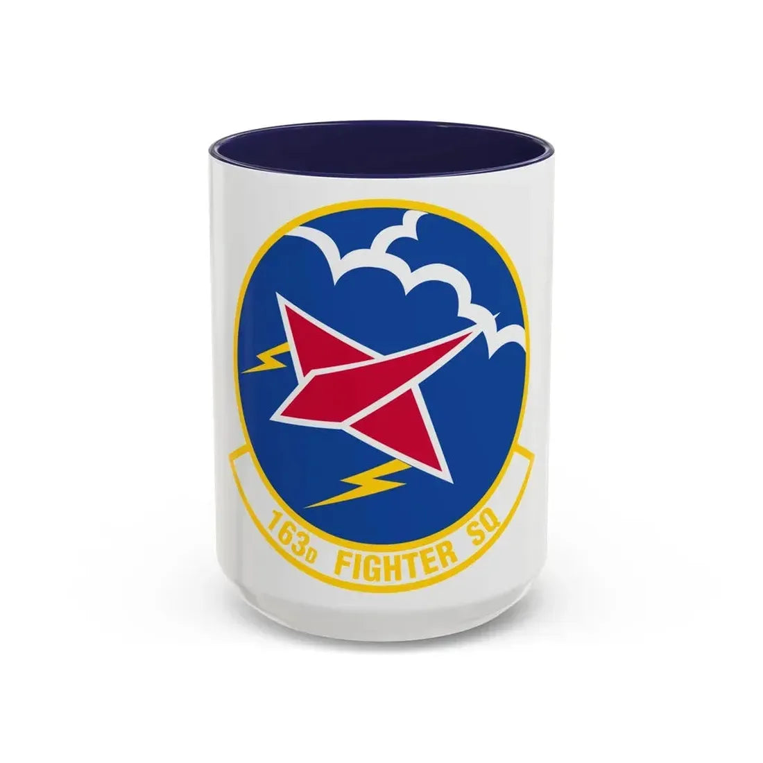163 Fighter Squadron (U.S. Air Force) Accent Coffee Mug 15oz Navy - Go Mug Yourself