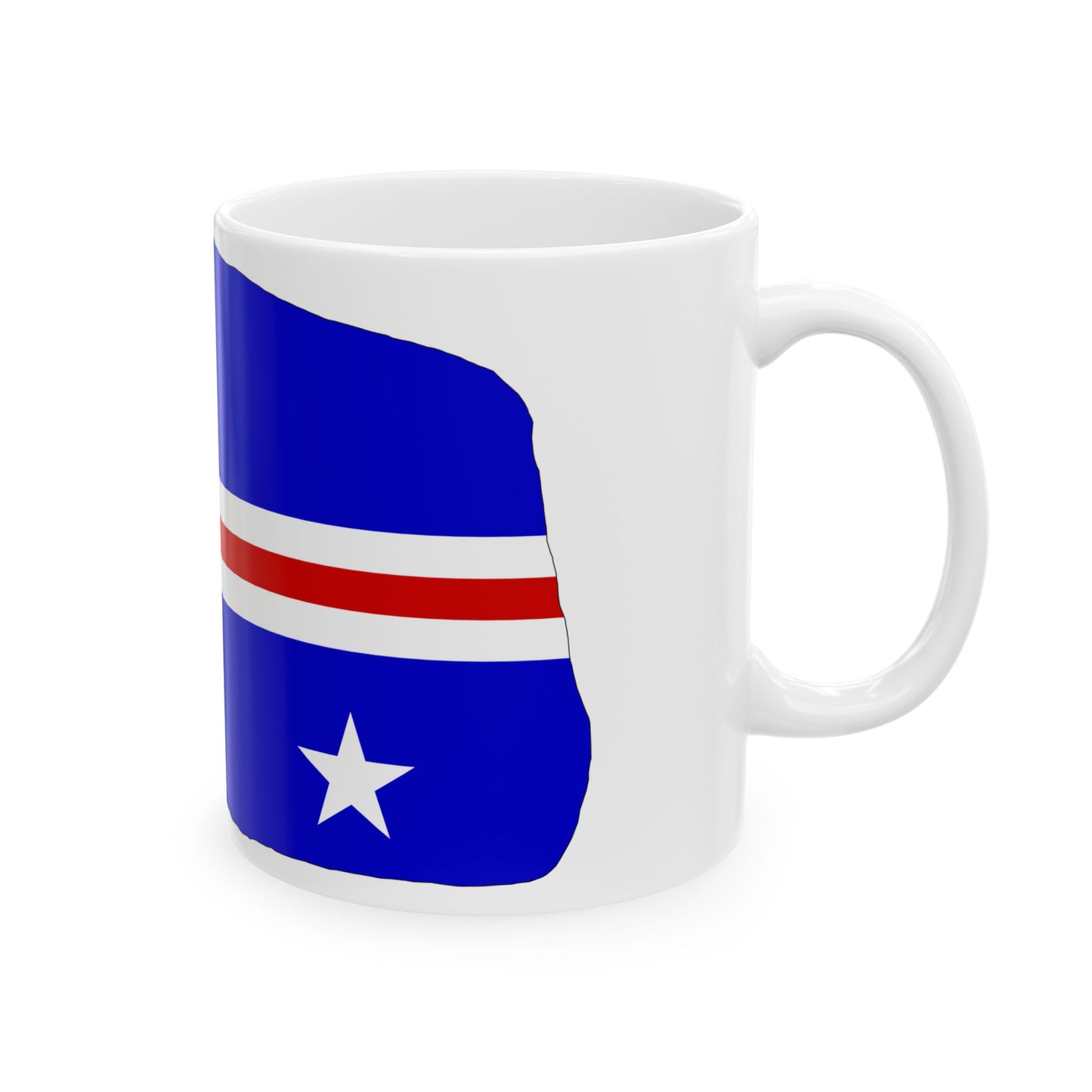 Jarvis Island flag map local (United States) White Coffee Mug