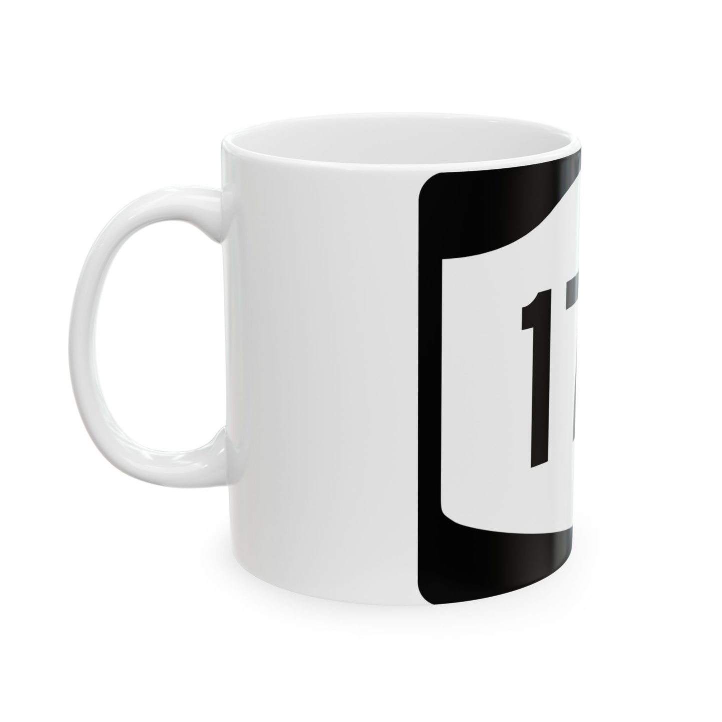 NY-17D (New York) (Road Sign) White Coffee Mug