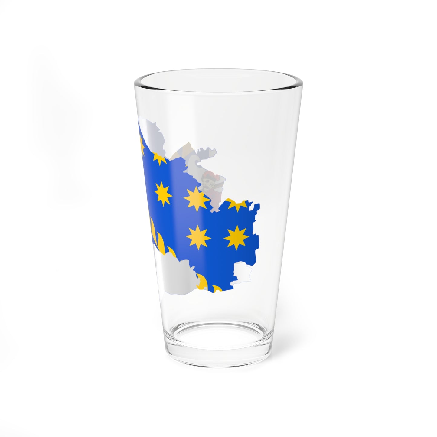 Flag-map of Dnipropetrovsk Oblast (Ukraine) Pint Glass 16oz
