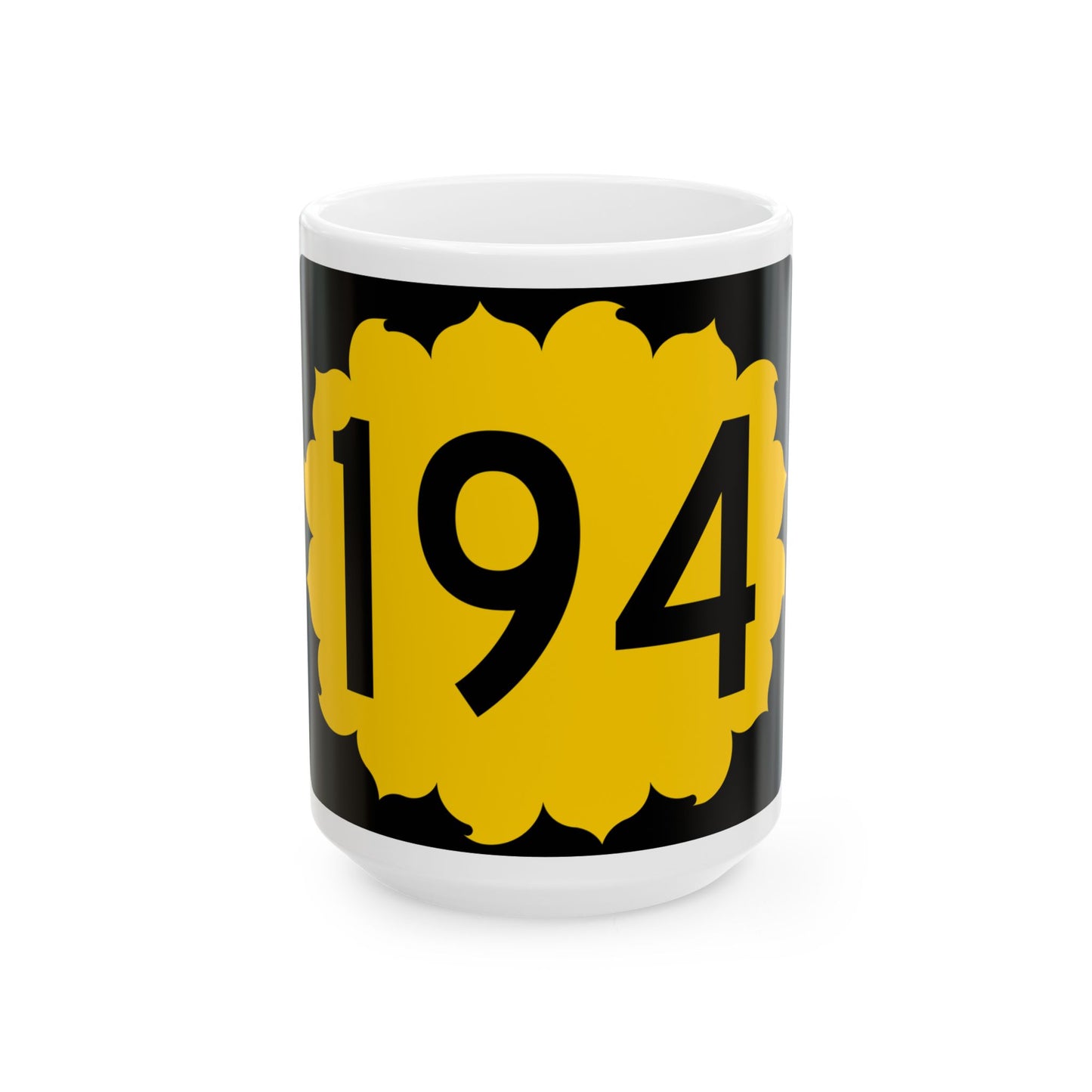 K-194 (Kansas) (Road Sign) White Coffee Mug