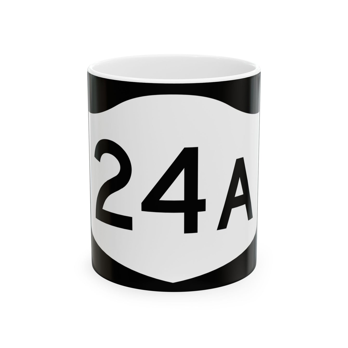 NY-24A (New York) (Road Sign) White Coffee Mug