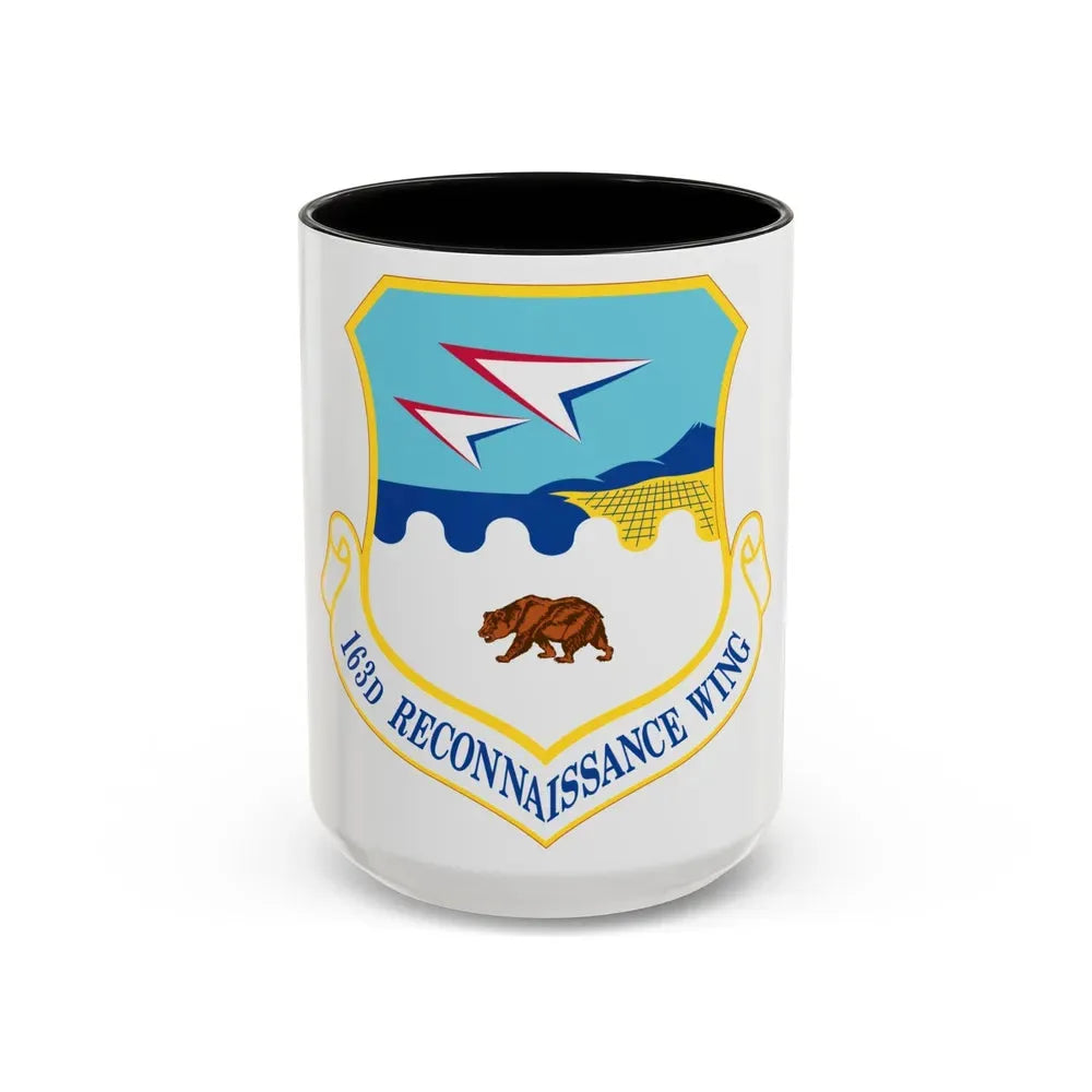 163d Attack Wing (U.S. Air Force) Accent Coffee Mug 15oz Black - Go Mug Yourself