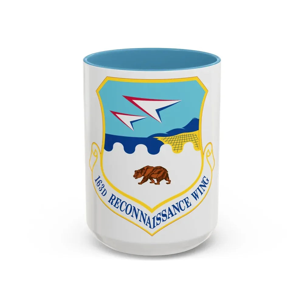 163d Attack Wing (U.S. Air Force) Accent Coffee Mug 15oz Light Blue - Go Mug Yourself