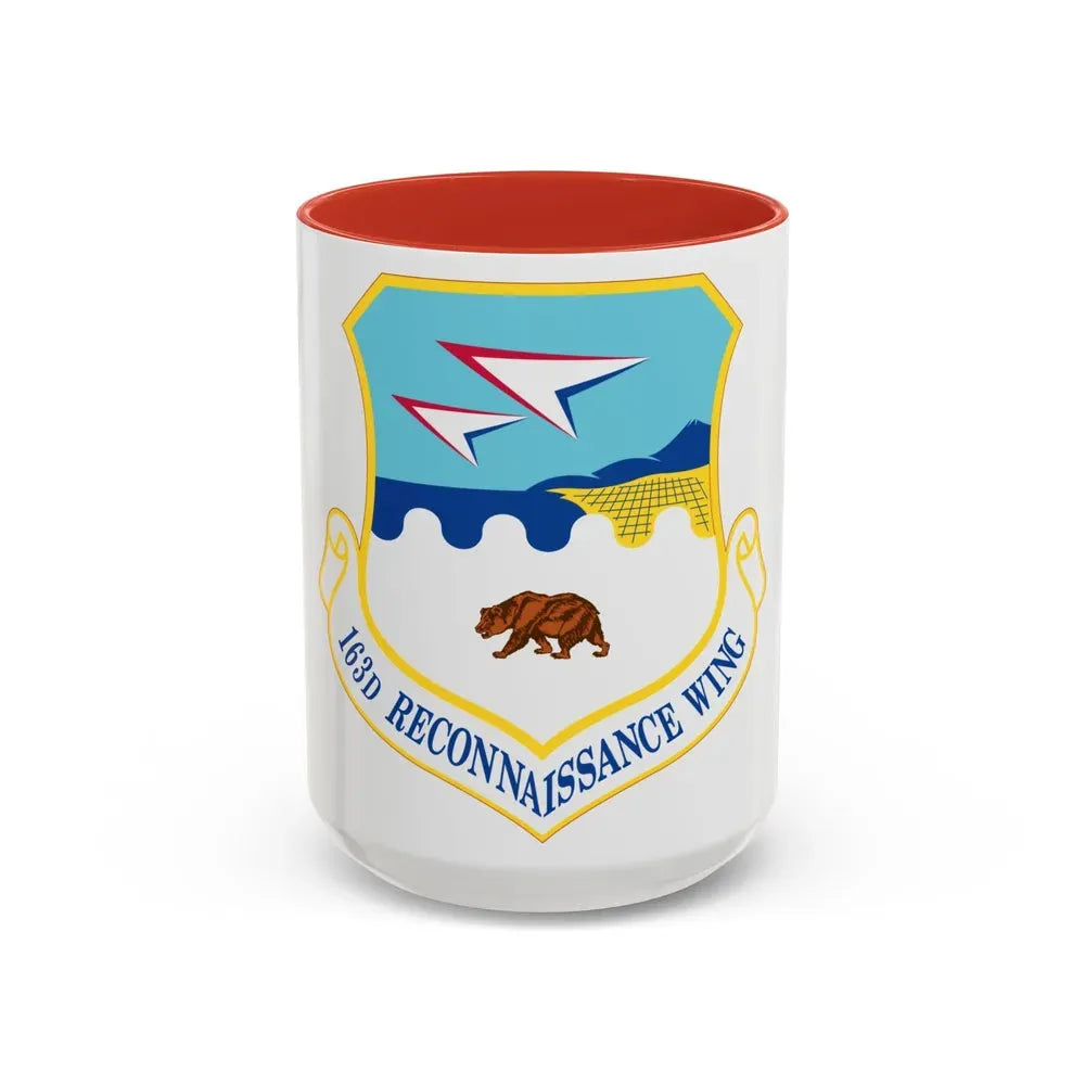 163d Attack Wing (U.S. Air Force) Accent Coffee Mug 15oz Red - Go Mug Yourself