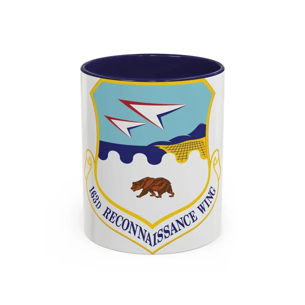 163d Reconnaissance Wing (U.S. Air Force) Accent Coffee Mug 11oz Navy - Go Mug Yourself
