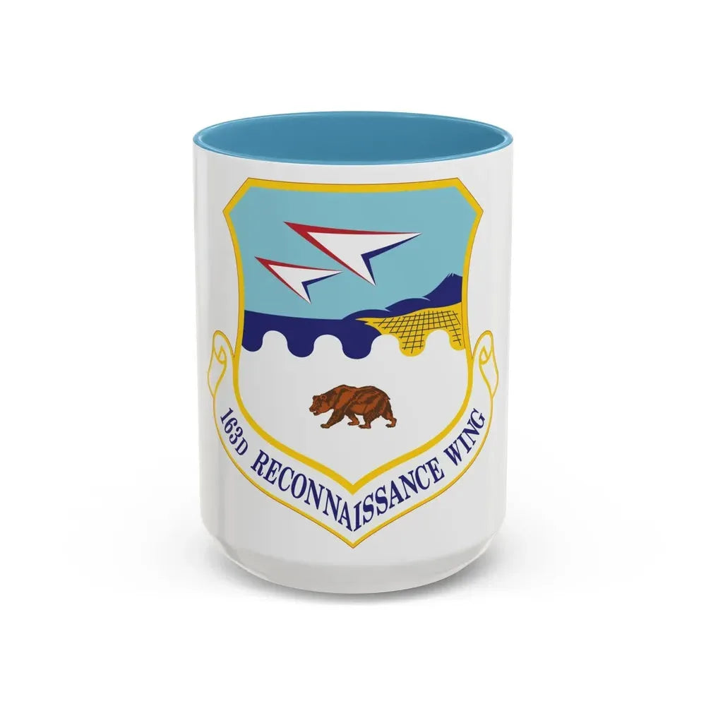 163d Reconnaissance Wing (U.S. Air Force) Accent Coffee Mug 15oz Light Blue - Go Mug Yourself
