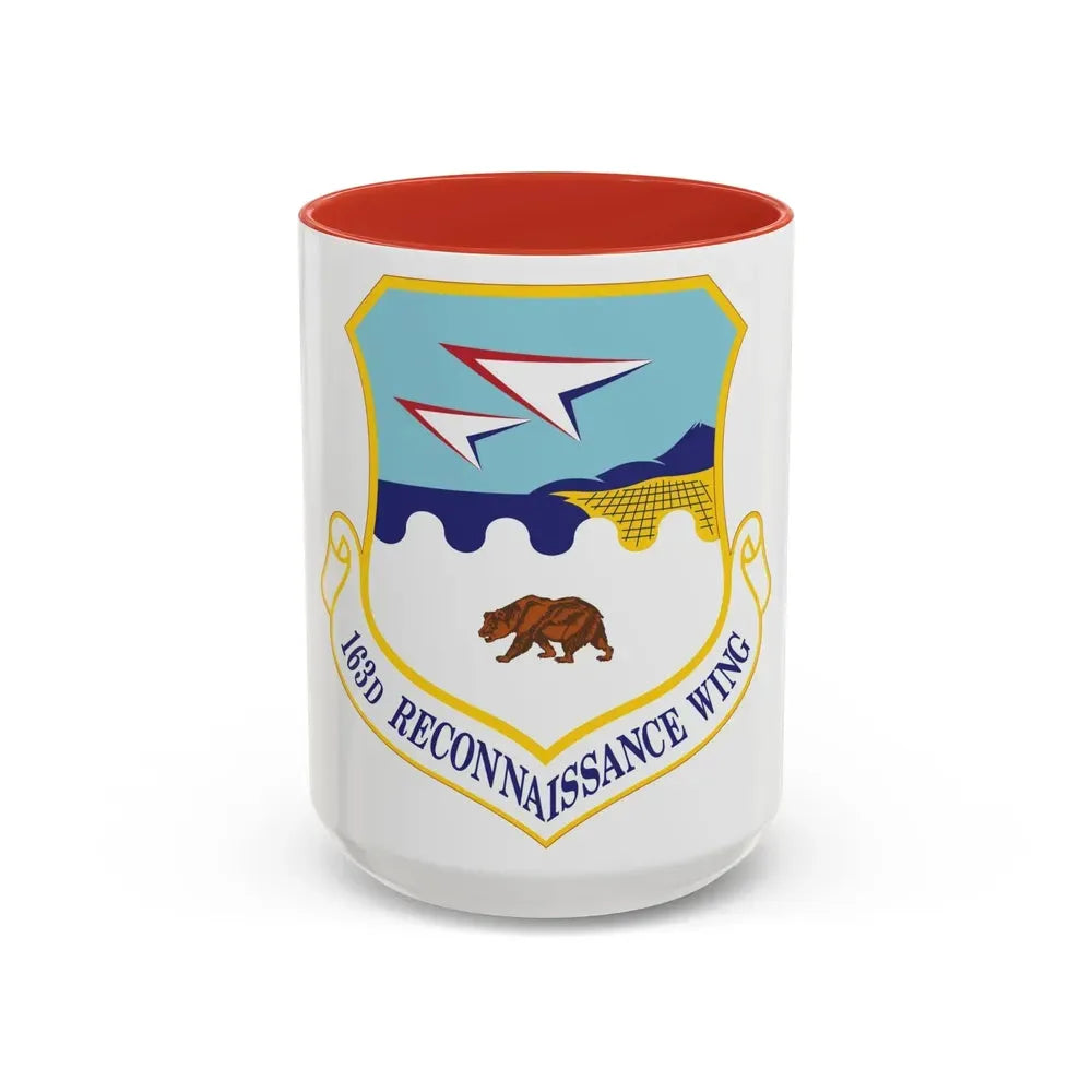 163d Reconnaissance Wing (U.S. Air Force) Accent Coffee Mug 15oz Red - Go Mug Yourself
