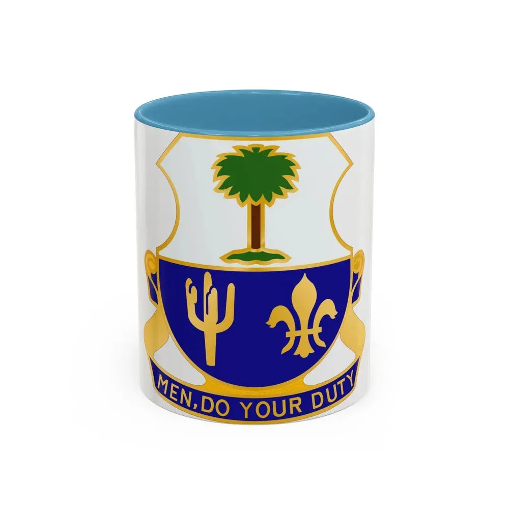 163rd Infantry Regiment (U.S. Army) Accent Coffee Mug 11oz Light Blue - Go Mug Yourself