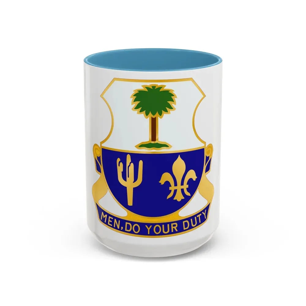 163rd Infantry Regiment (U.S. Army) Accent Coffee Mug 15oz Light Blue - Go Mug Yourself