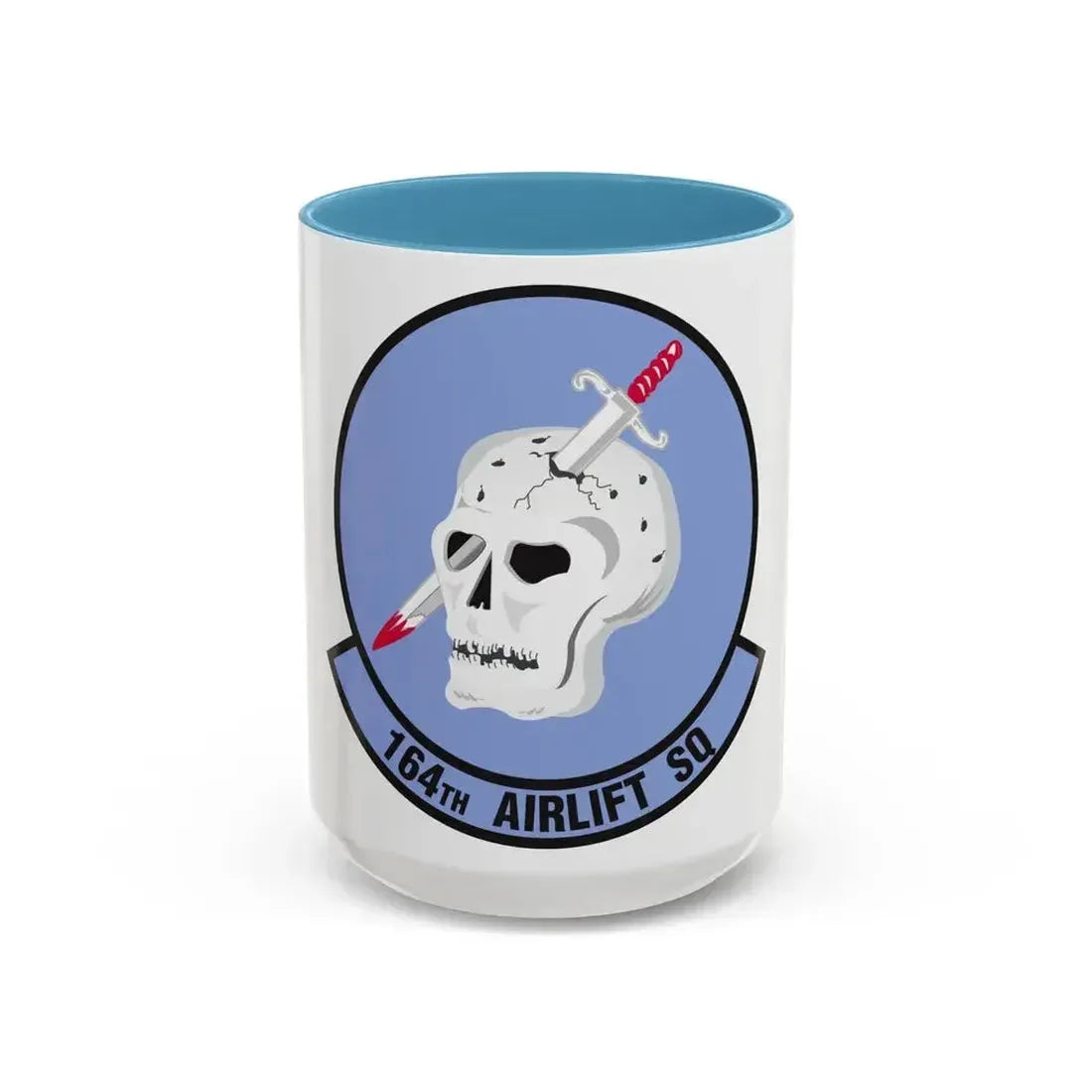 164 Airlift Squadron (U.S. Air Force) Accent Coffee Mug 15oz Light Blue - Go Mug Yourself