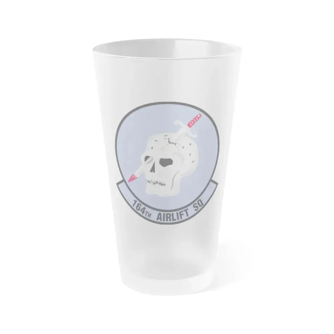 164 Airlift Squadron (U.S. Air Force) Frosted Pint Glass 16oz 16oz Frosted - Go Mug Yourself