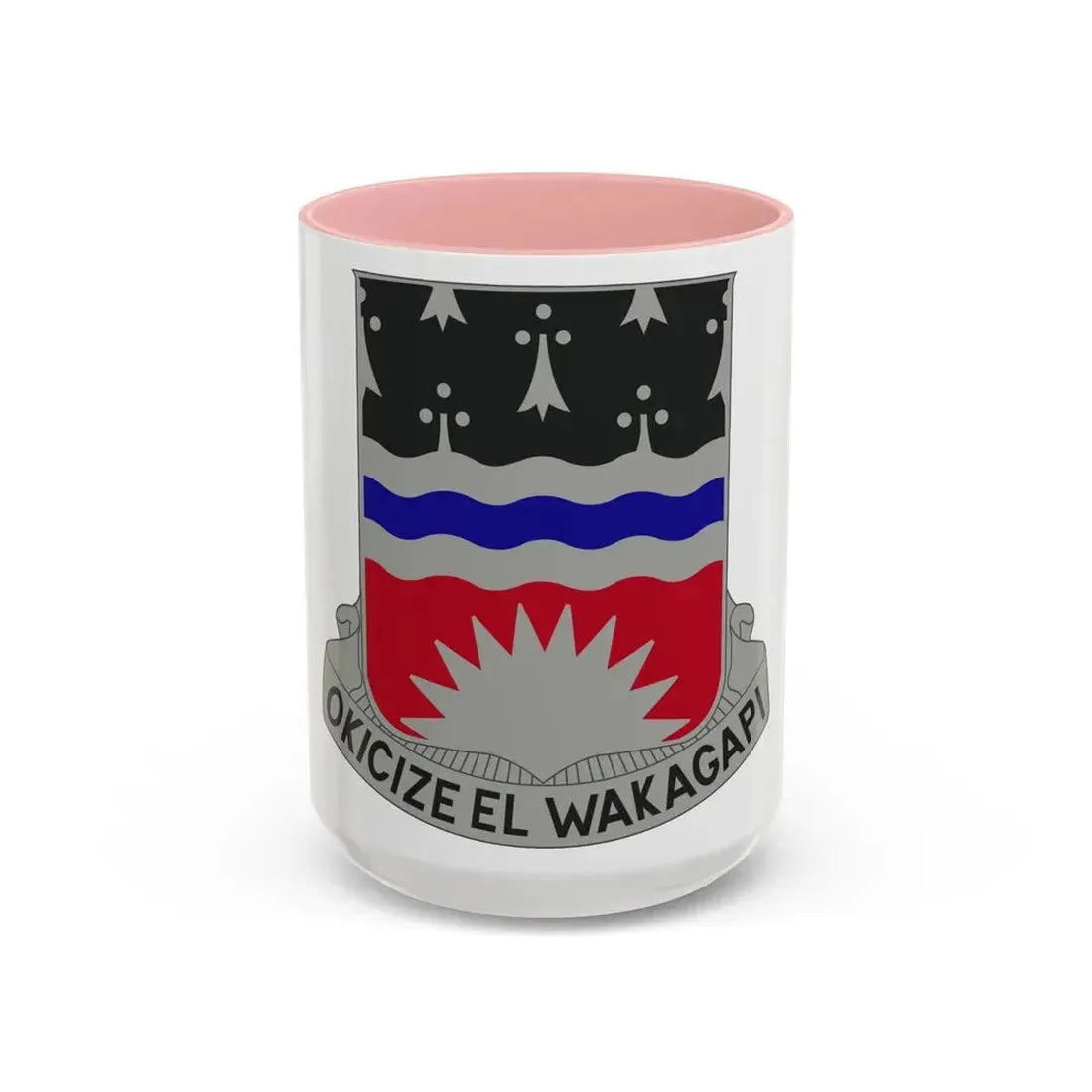 164 Engineer Battalion (U.S. Army) Accent Coffee Mug 15oz Pink - Go Mug Yourself