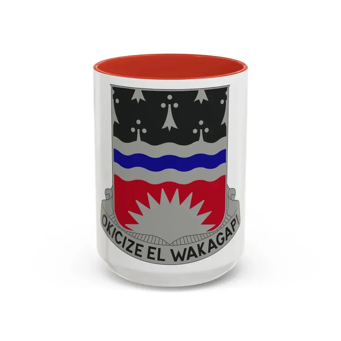 164 Engineer Battalion (U.S. Army) Accent Coffee Mug 15oz Red - Go Mug Yourself