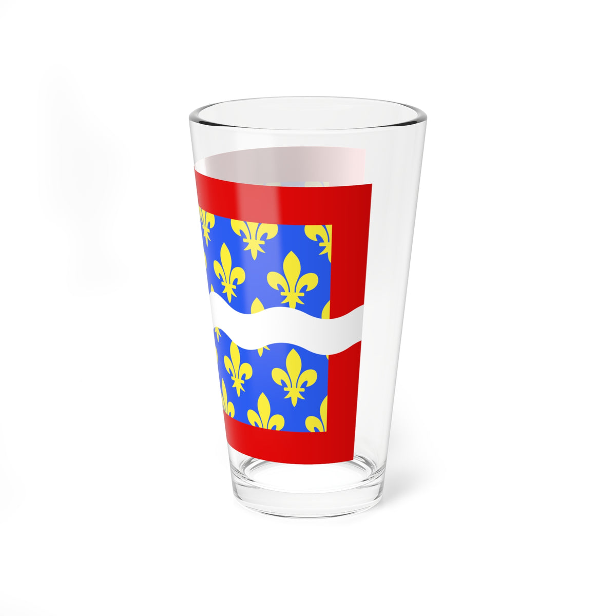 Drapeau fr departement Cher (France) Pint Glass 16oz