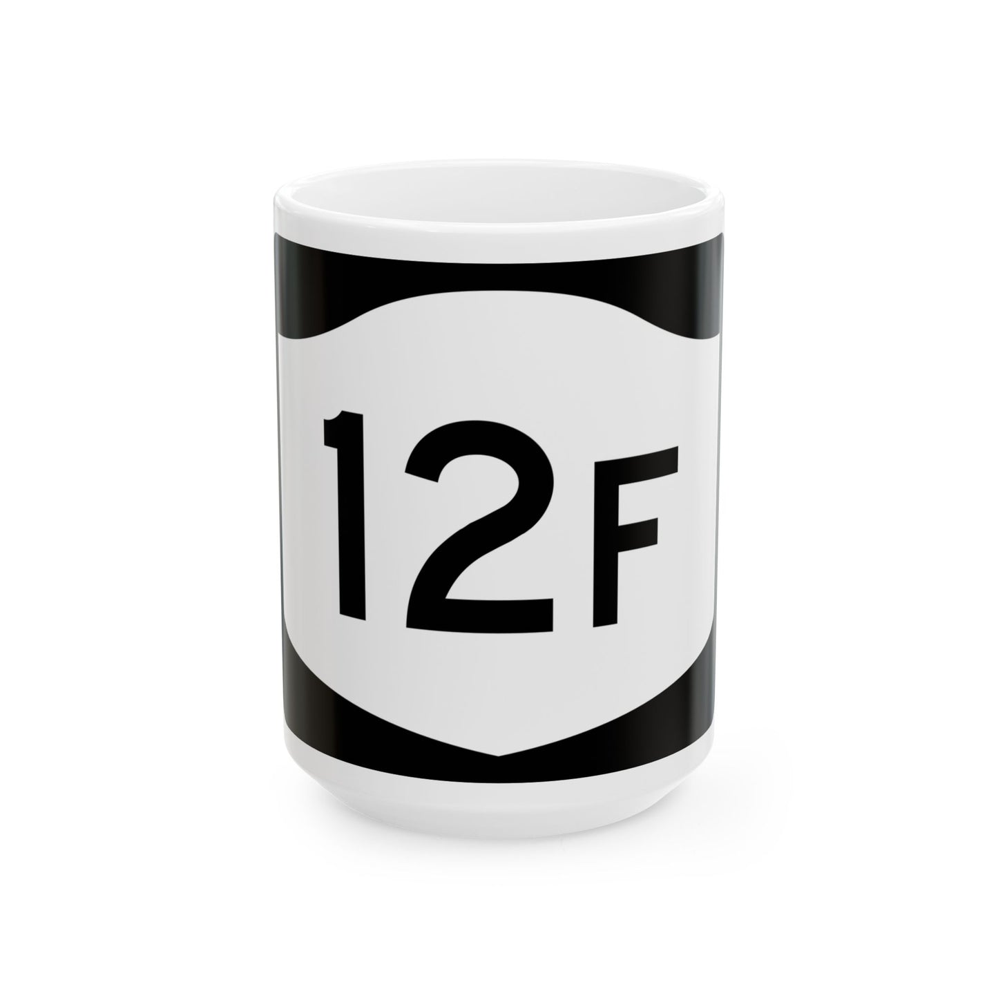 NY-12F (New York) (Road Sign) White Coffee Mug