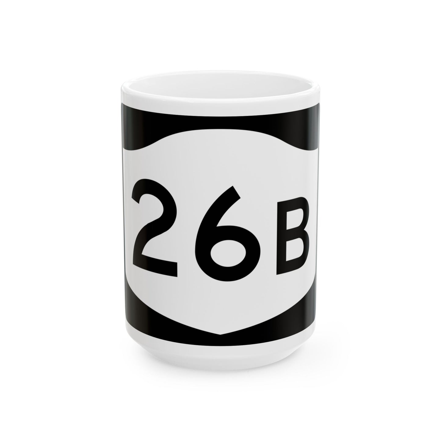 NY-26B (New York) (Road Sign) White Coffee Mug