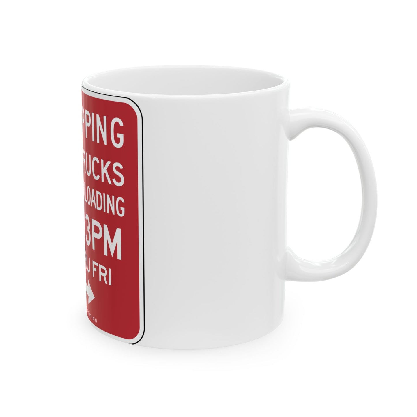 NYCDOT SP-584B (New York) (Road Sign) White Coffee Mug