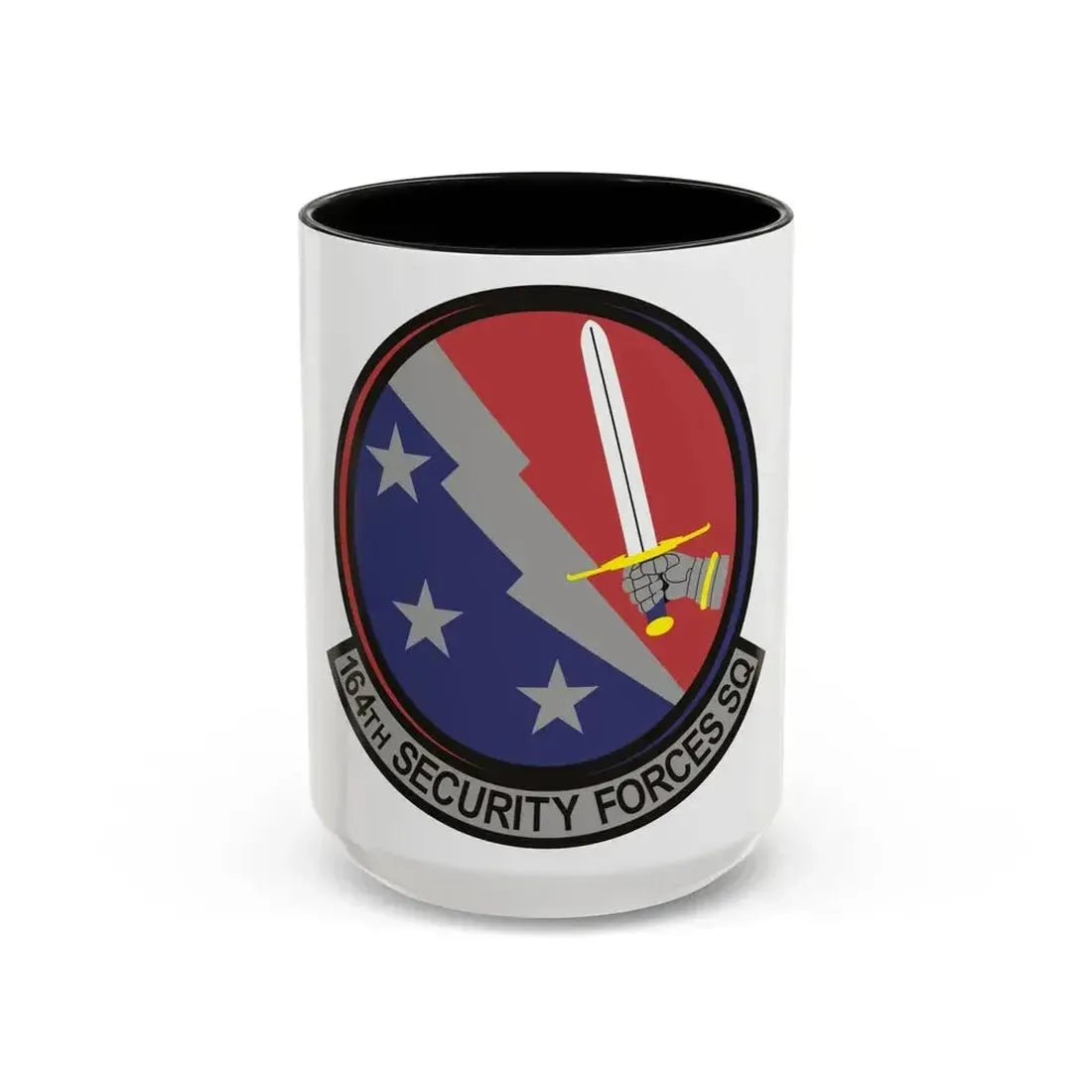 164th Security Forces Squadron (U.S. Air Force) Accent Coffee Mug 15oz Black - Go Mug Yourself
