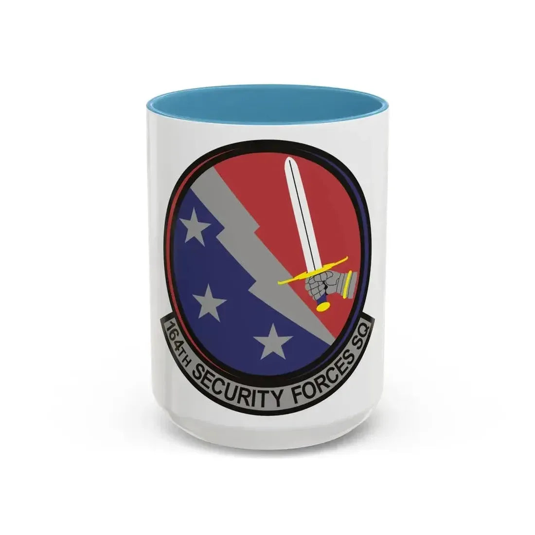 164th Security Forces Squadron (U.S. Air Force) Accent Coffee Mug 15oz Light Blue - Go Mug Yourself
