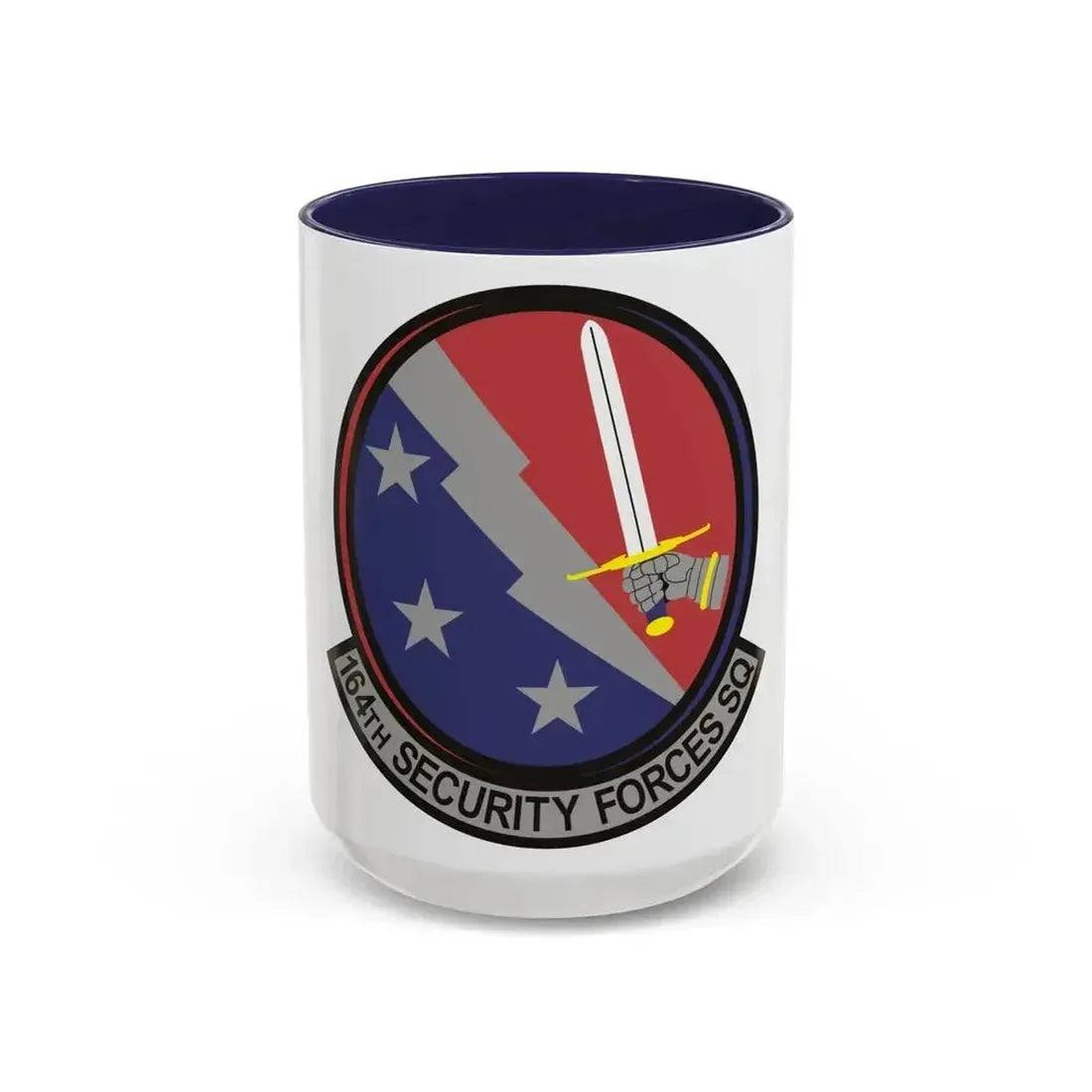 164th Security Forces Squadron (U.S. Air Force) Accent Coffee Mug 15oz Navy - Go Mug Yourself