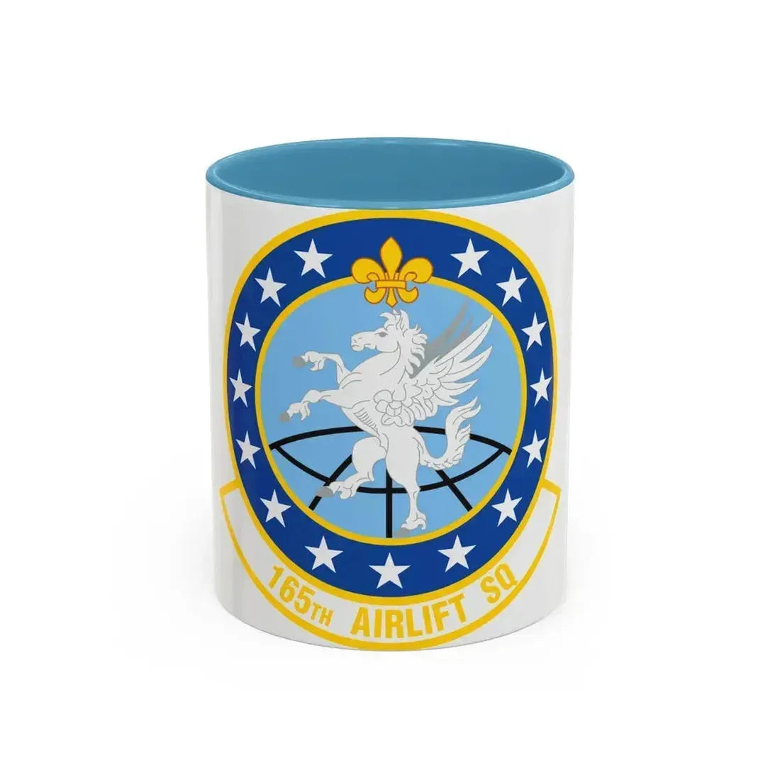 165 Airlift Squadron (U.S. Air Force) Accent Coffee Mug 11oz Light Blue - Go Mug Yourself
