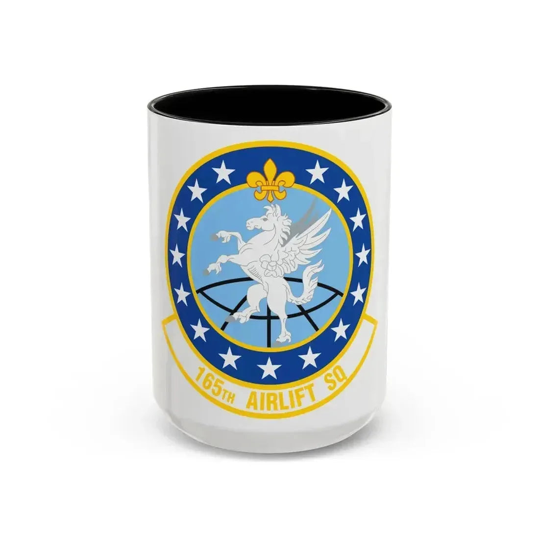 165 Airlift Squadron (U.S. Air Force) Accent Coffee Mug 15oz Black - Go Mug Yourself