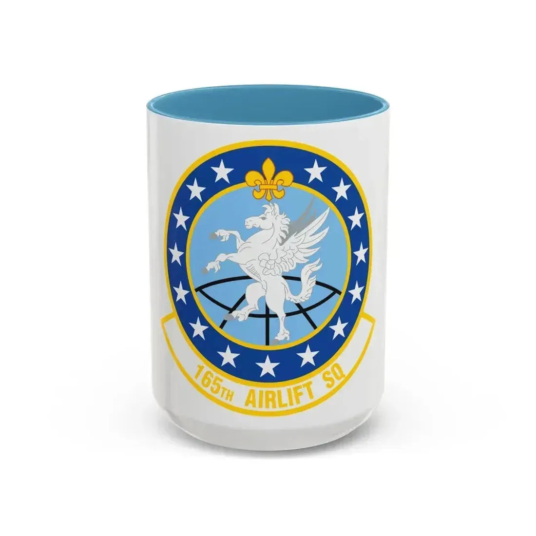 165 Airlift Squadron (U.S. Air Force) Accent Coffee Mug 15oz Light Blue - Go Mug Yourself
