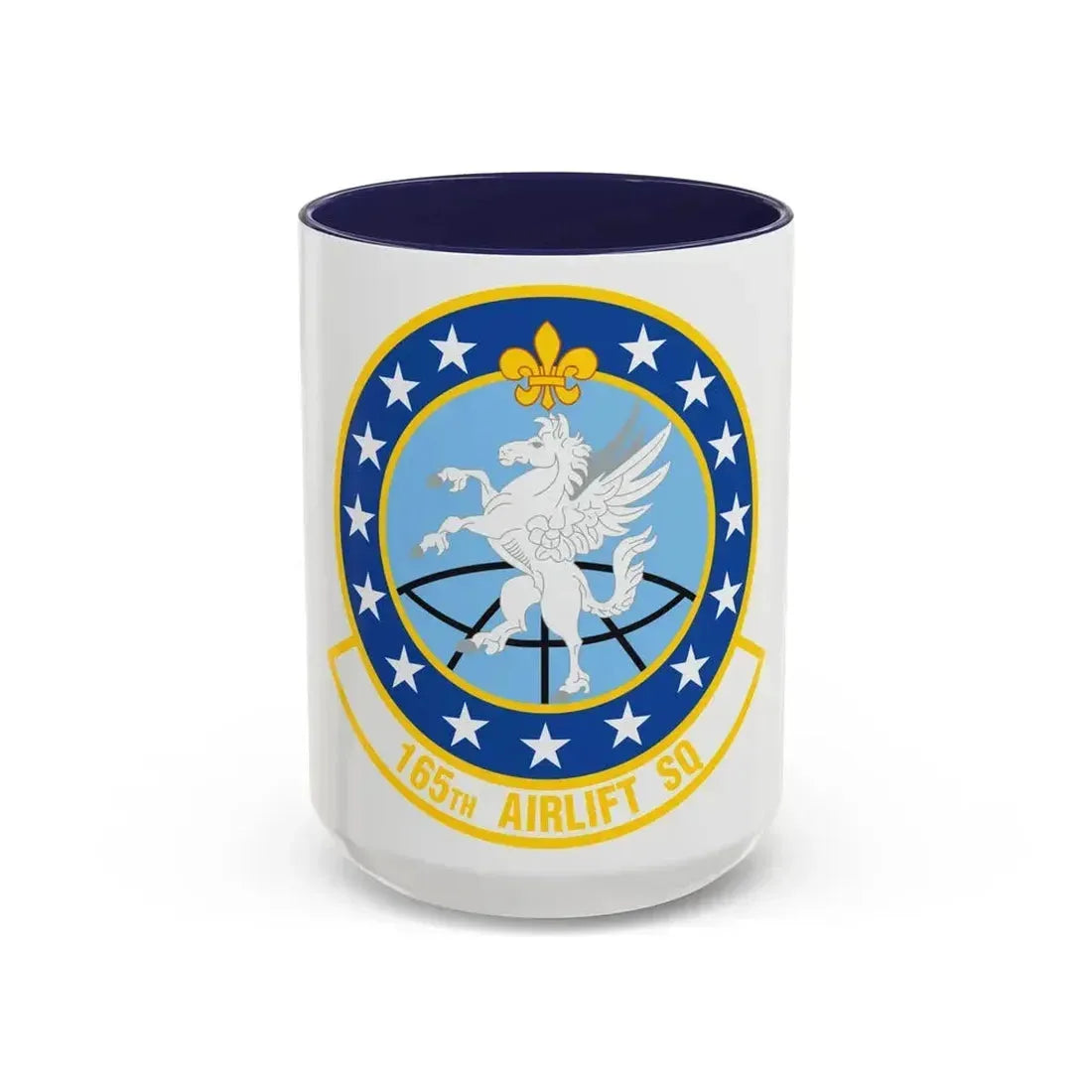 165 Airlift Squadron (U.S. Air Force) Accent Coffee Mug 15oz Navy - Go Mug Yourself