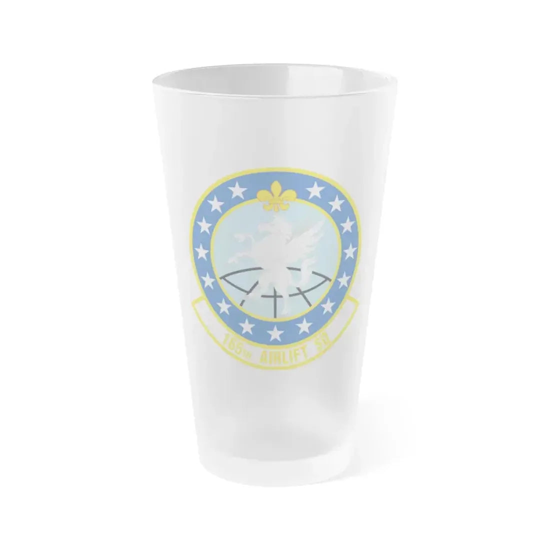 165 Airlift Squadron (U.S. Air Force) Frosted Pint Glass 16oz 16oz Frosted - Go Mug Yourself