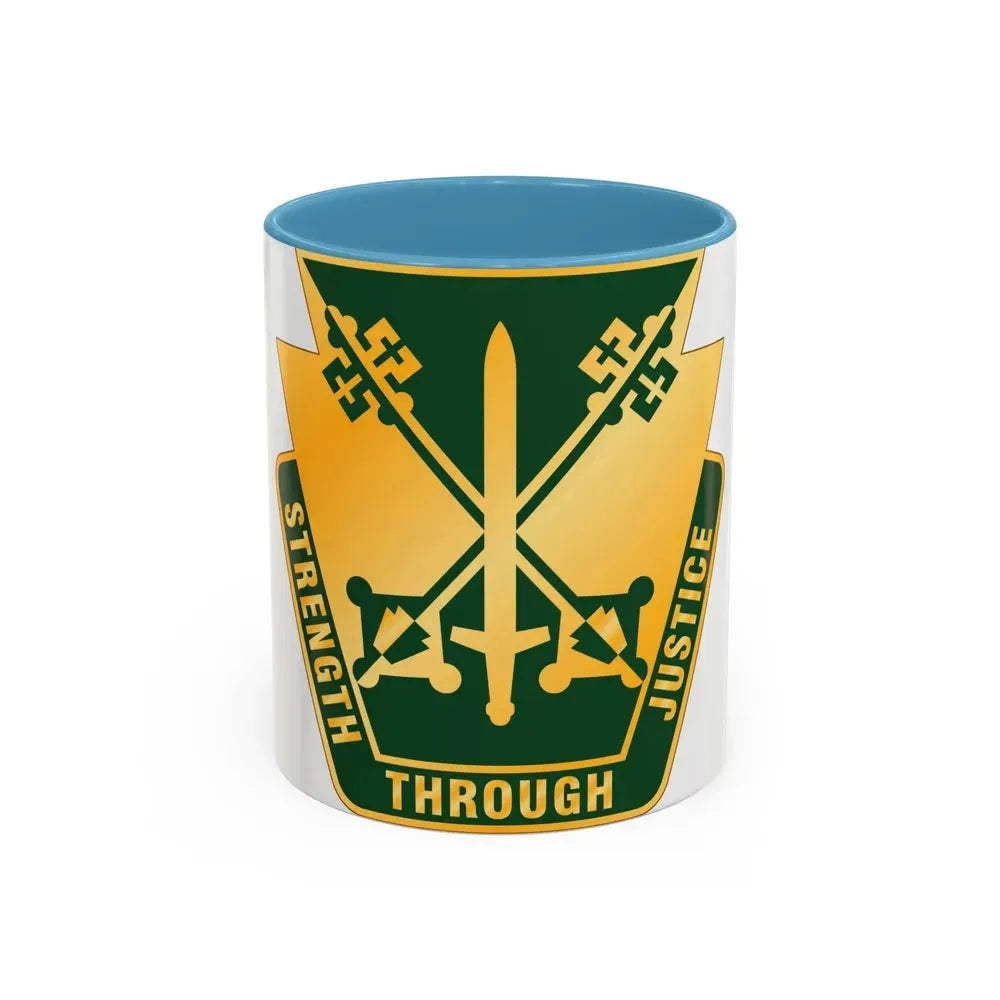 165 Military Police Pennsylvania National Guard (U.S. Army) Accent Coffee Mug 11oz Light Blue - Go Mug Yourself