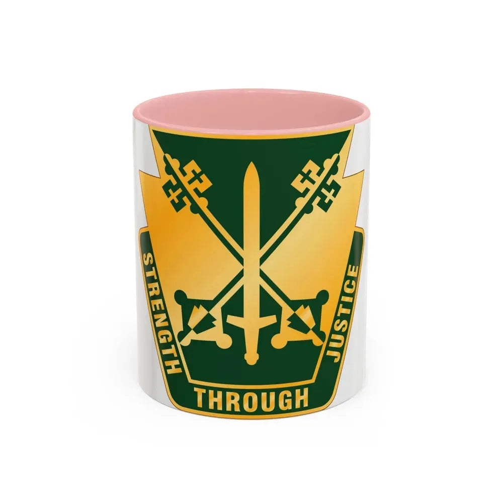 165 Military Police Pennsylvania National Guard (U.S. Army) Accent Coffee Mug 11oz Pink - Go Mug Yourself