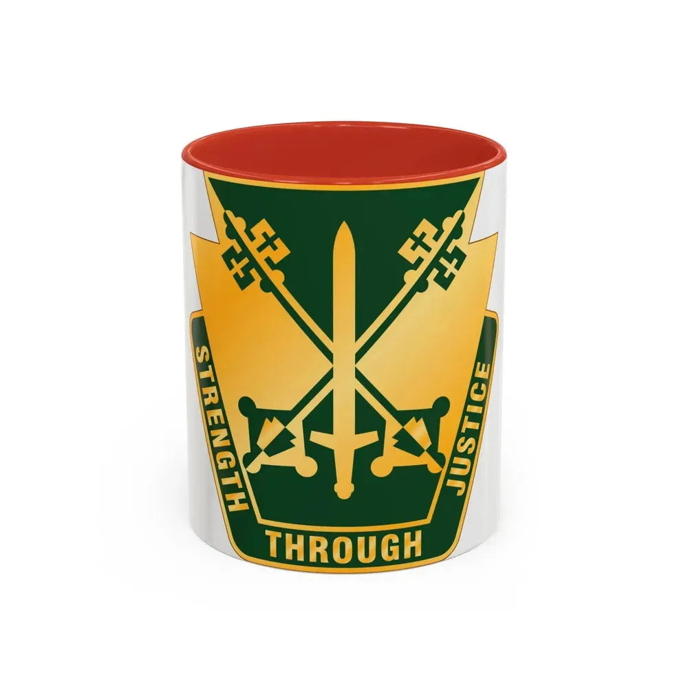 165 Military Police Pennsylvania National Guard (U.S. Army) Accent Coffee Mug 11oz Red - Go Mug Yourself
